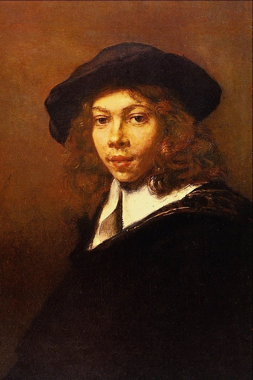 Ungdom med sort kasket af Rembrandt van Rijn