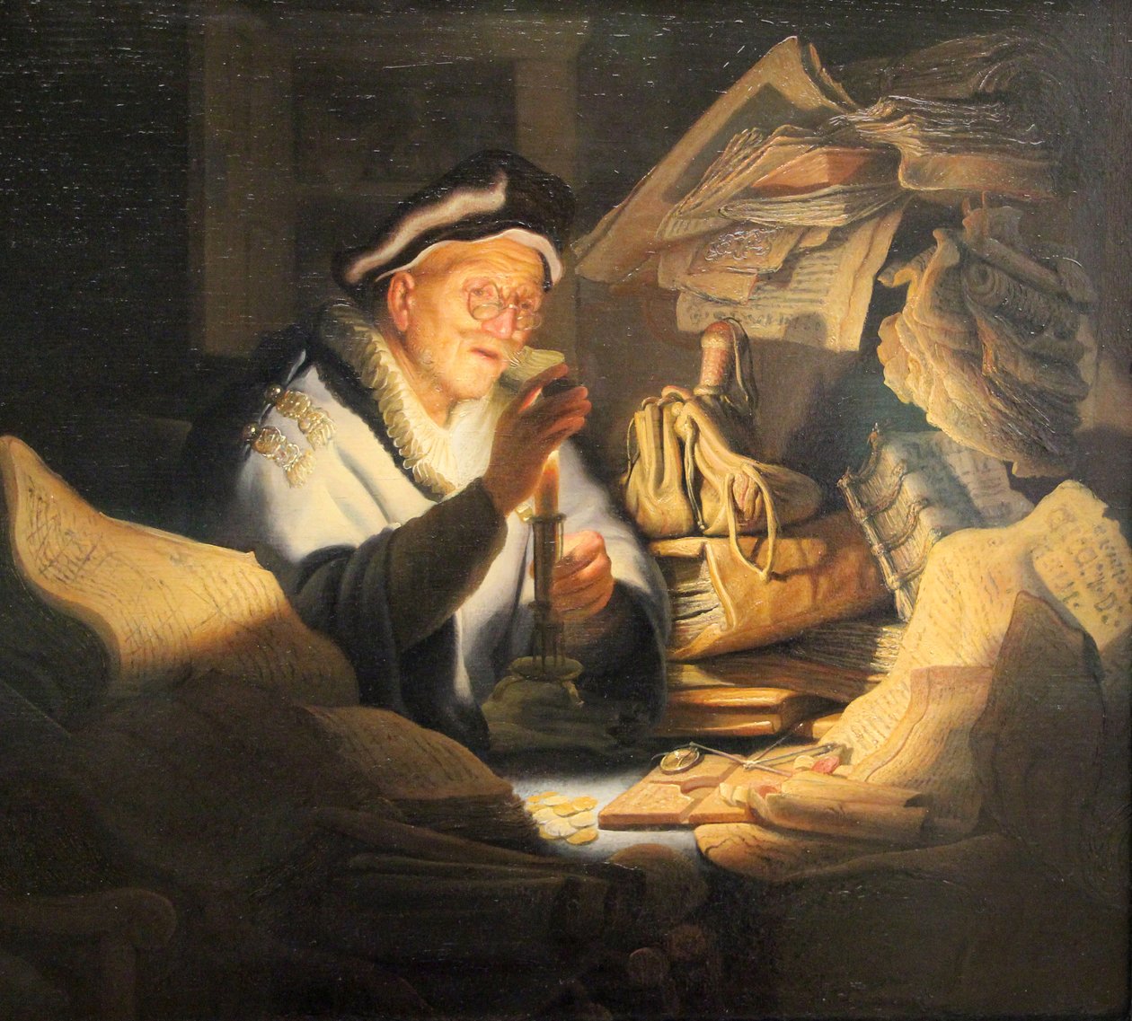 lignelsen om den rige landmand af Rembrandt van Rijn