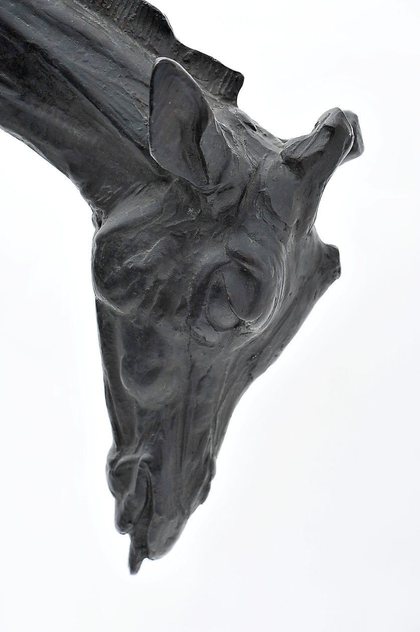 Stor giraf med sænket hoved, modelleret 1909-10, støbt før 1913 (bronze) (se også 3084917-43) af Rembrandt Bugatti