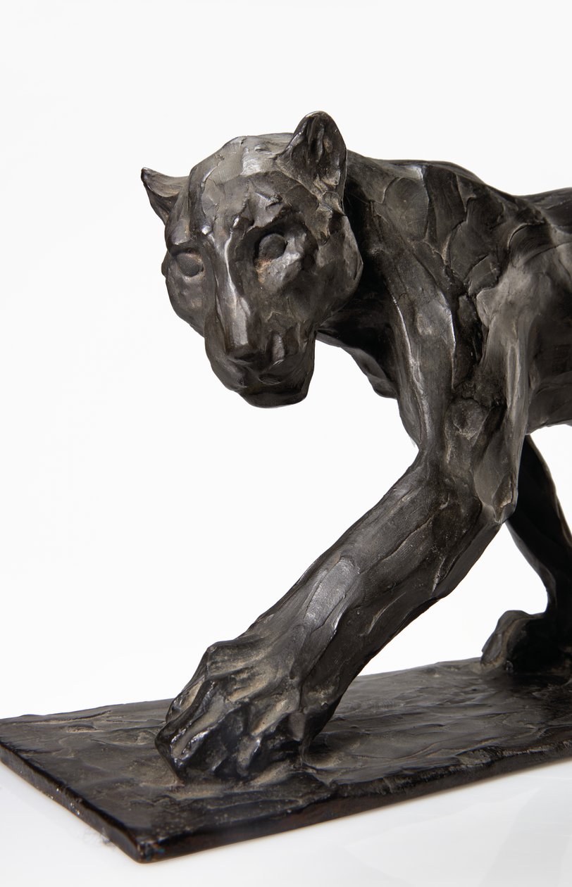 Panther walking, bagben hævet, ca. 1904 (patineret bronze) af Rembrandt Bugatti