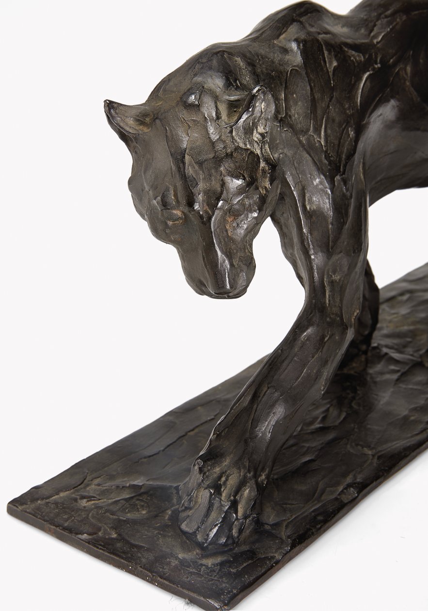 Panther walking, bagben hævet, ca. 1904 (patineret bronze) af Rembrandt Bugatti