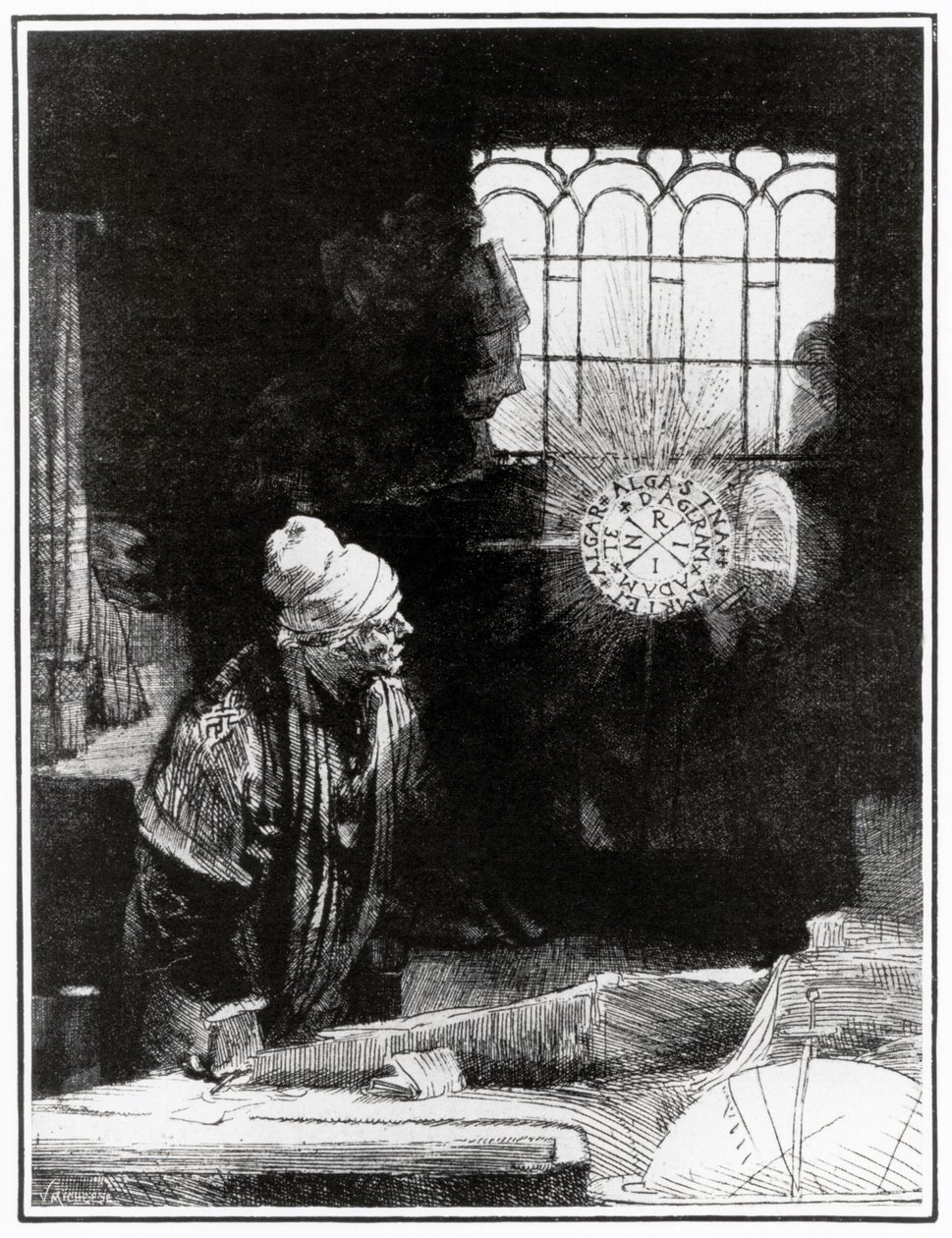 Goethes Faust - af Rembrandt Harmensz. van Rijn (after)