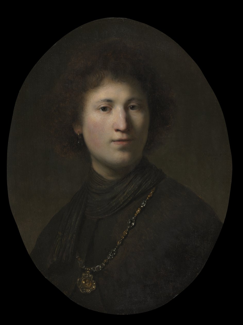 En ung mand med en kæde, ca. 1630 (olie på træ) af Rembrandt van Rijn