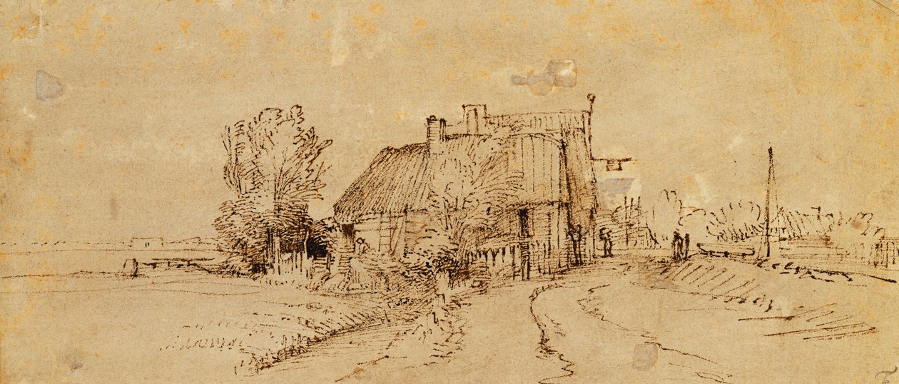 En kro ved en vejkant, af Rembrandt van Rijn