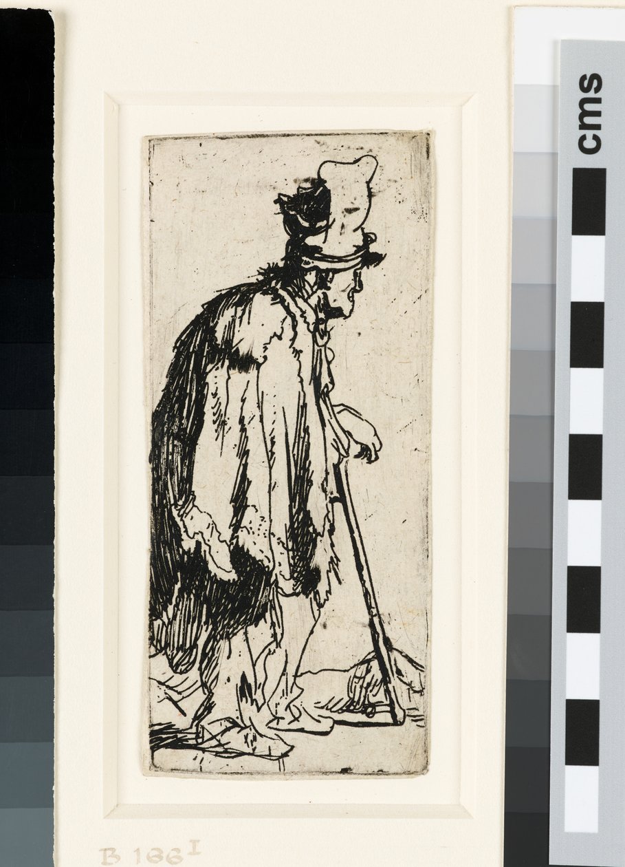 Tigger med en forkrøblet hånd, ca. 1629 (ætsning) af Rembrandt van Rijn