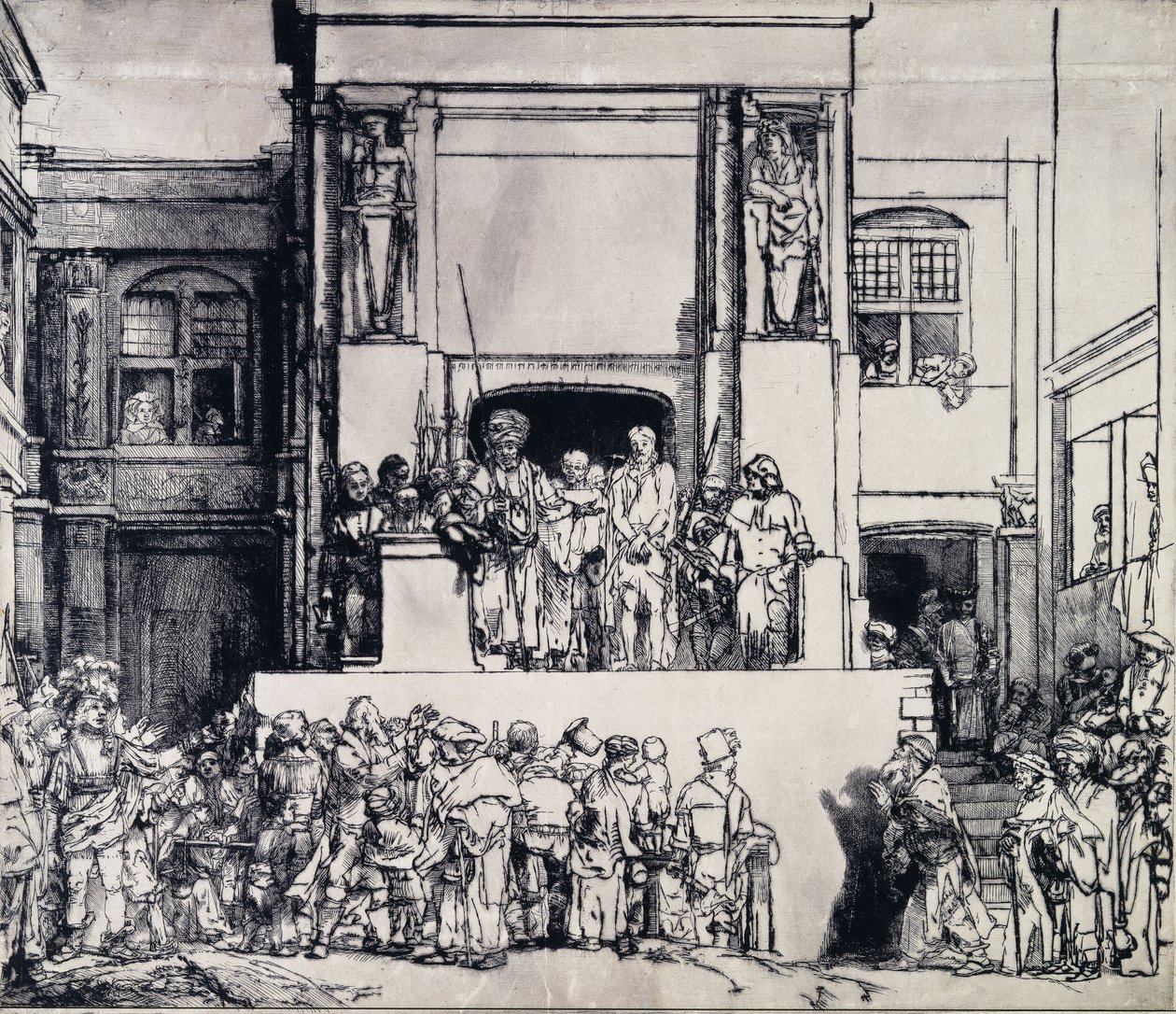 Kristus præsenteret for folket, 1655 af Rembrandt van Rijn