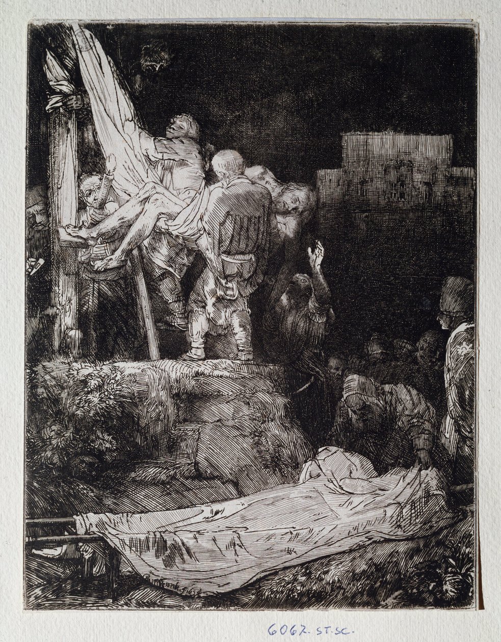 Tegning af Rembrandt Harmenszoon van Rijn (1606-1669) Firenze, Uffizi (Kontorer), Gabinetto Disegni og Stampe af Rembrandt van Rijn