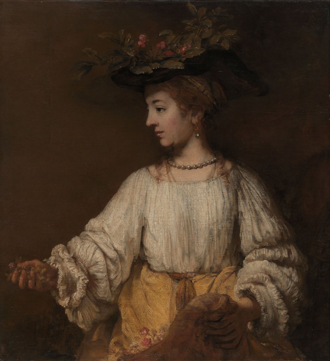 Flora, ca. 1654 (olie på lærred) af Rembrandt van Rijn