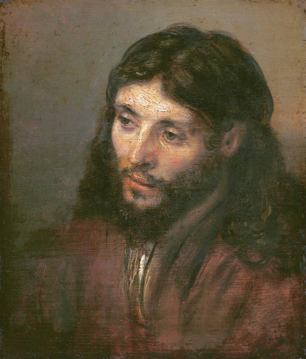 Kristi hoved, ca. 1648 (olie på lærred) af Rembrandt van Rijn