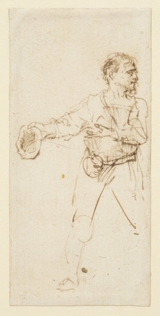 Mand stående, c.1634 af Rembrandt van Rijn