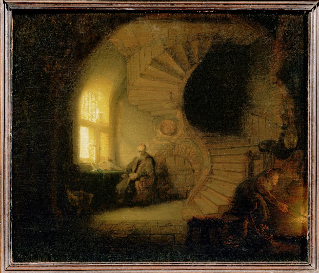 Mediterende filosof ... af Rembrandt Harmensz. van Rijn