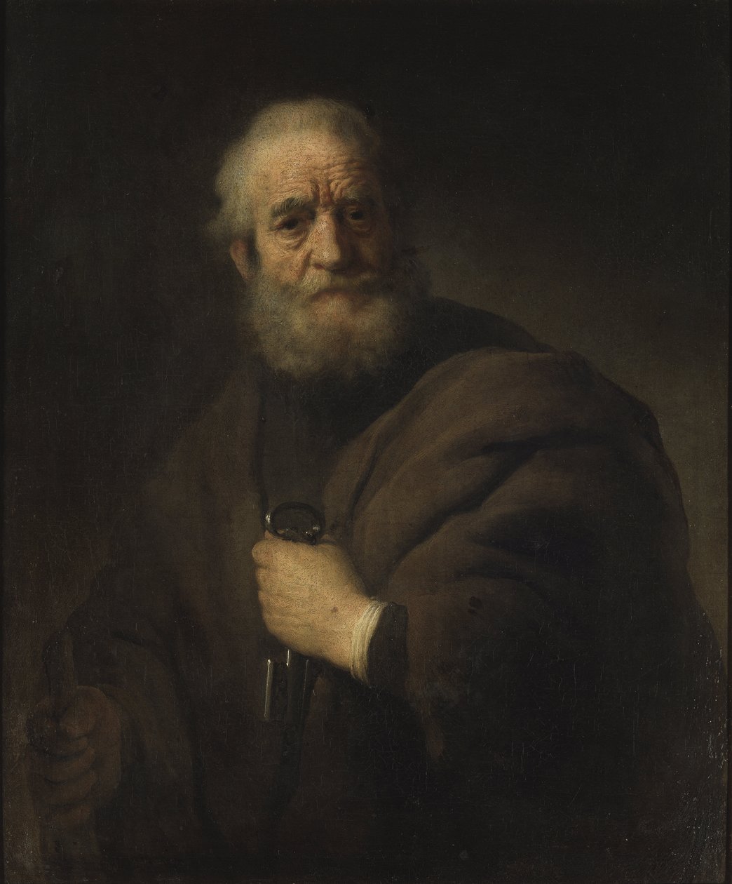 Pierre apotre - Apostlen Peter, af Rembrandt van Rhijn (1606-1669). olie på lærred af Rembrandt van Rijn