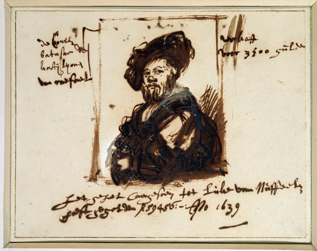 Portræt af Baldassare Castiglione af Rembrandt van Rijn