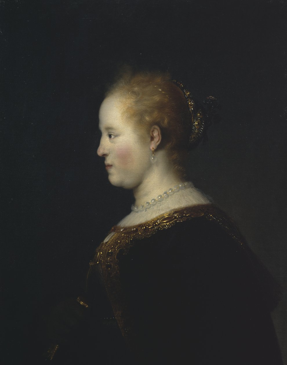 Portræt af en ung kvinde, efter 1632 af Rembrandt van Rijn