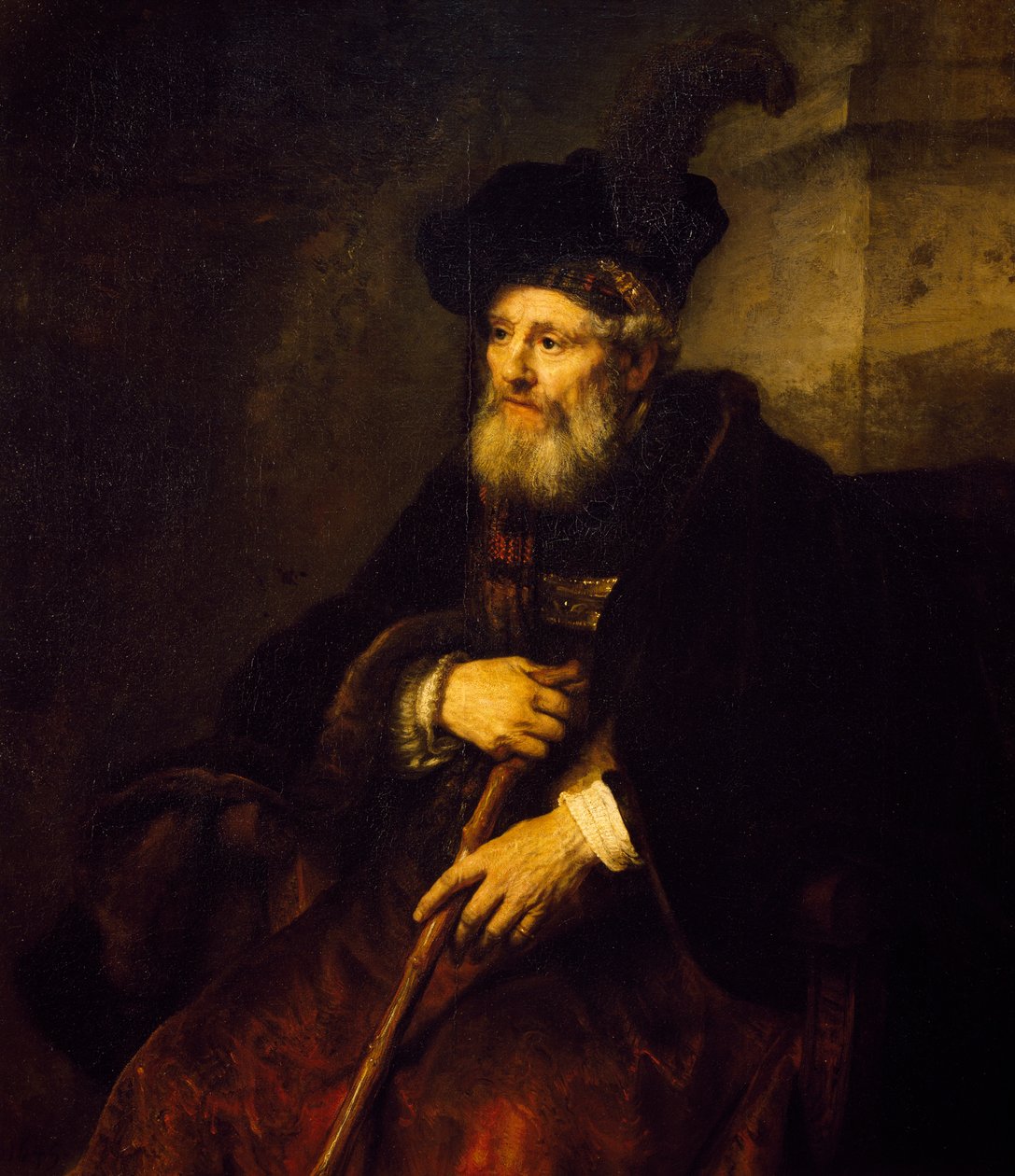 Portræt af en gammel mand af Rembrandt Harmensz. van Rijn
