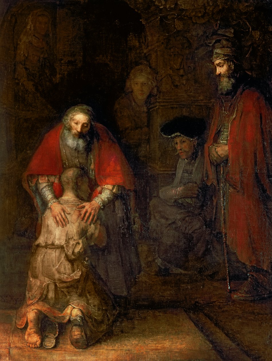 Return of the Prodigal Son, ca. 1668-69 (olie på lærred) af Rembrandt van Rijn