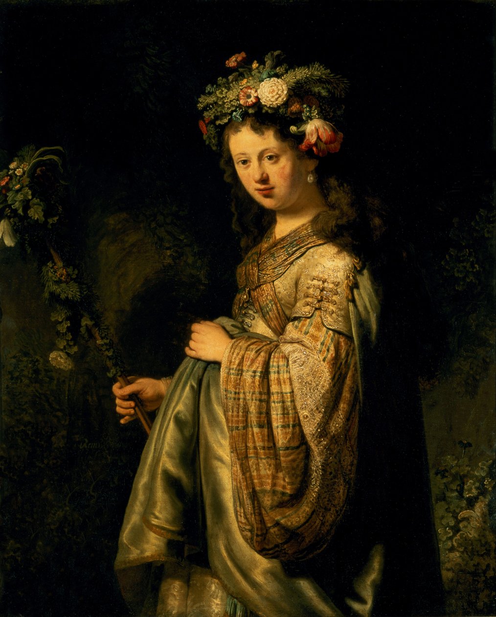 Saskia som Flora af Rembrandt van Rijn