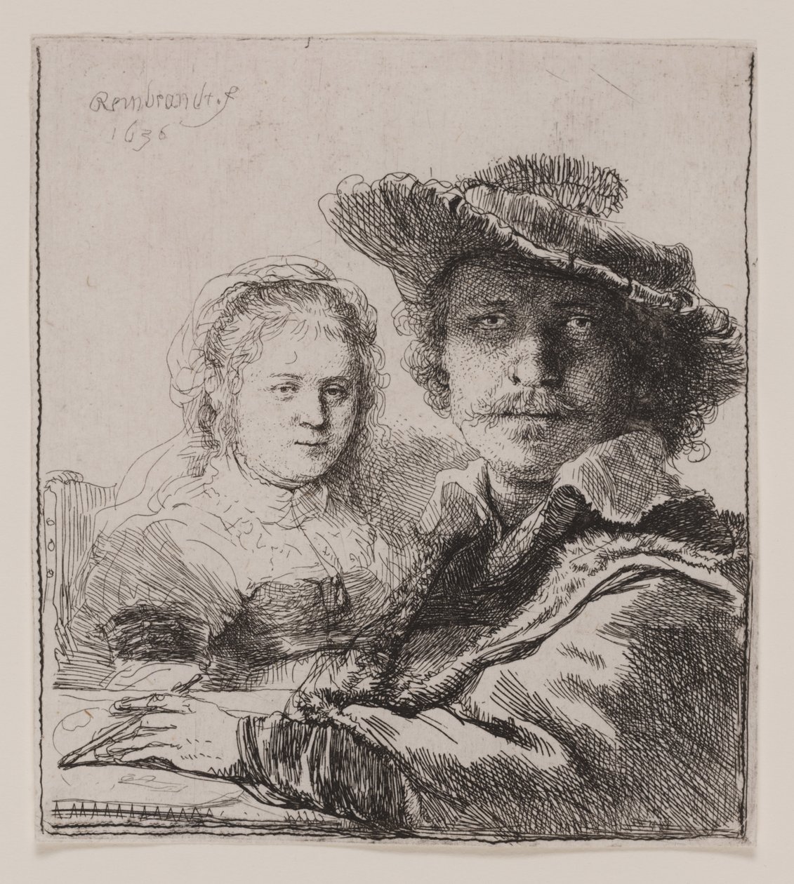 Selvportræt med Saskia af Rembrandt van Rijn