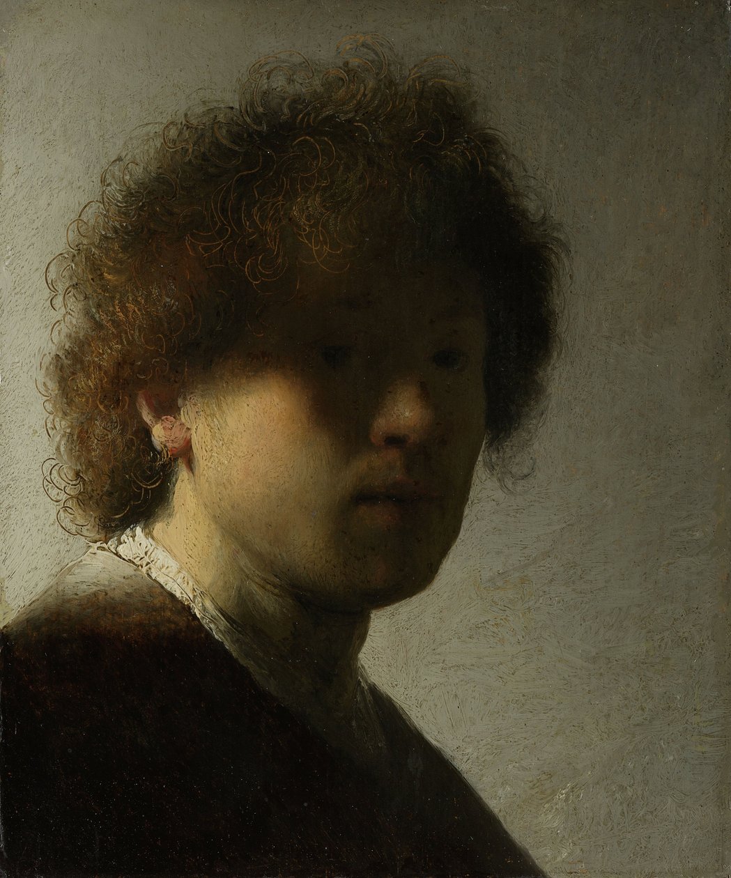 Selvportræt som en ung mand, ca. 1628 (olie på panel) af Rembrandt van Rijn