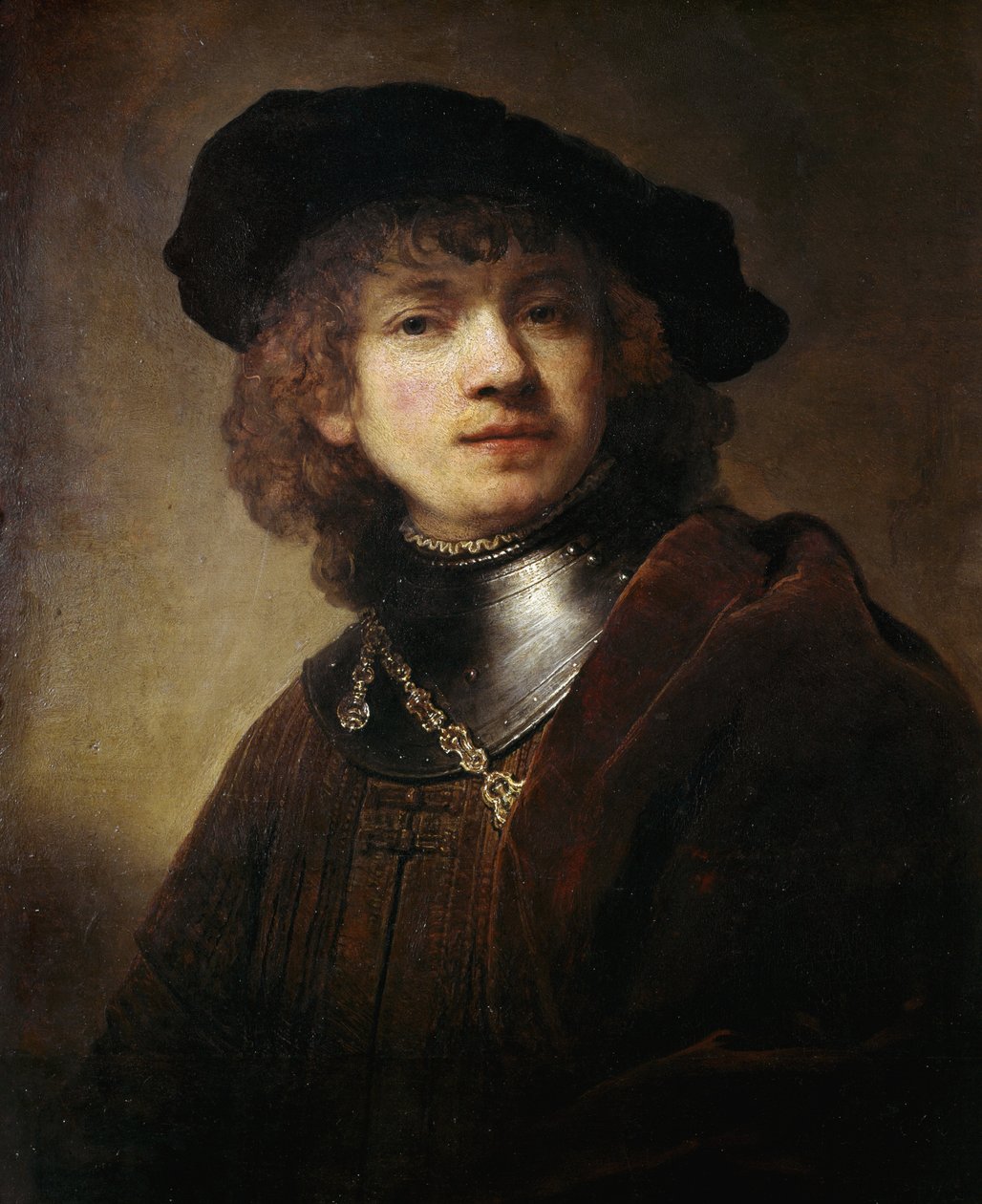 Selvportræt ved Gorgerin-maleriet af Harmenszoon Van Rijn Rembrandt af Rembrandt van Rijn