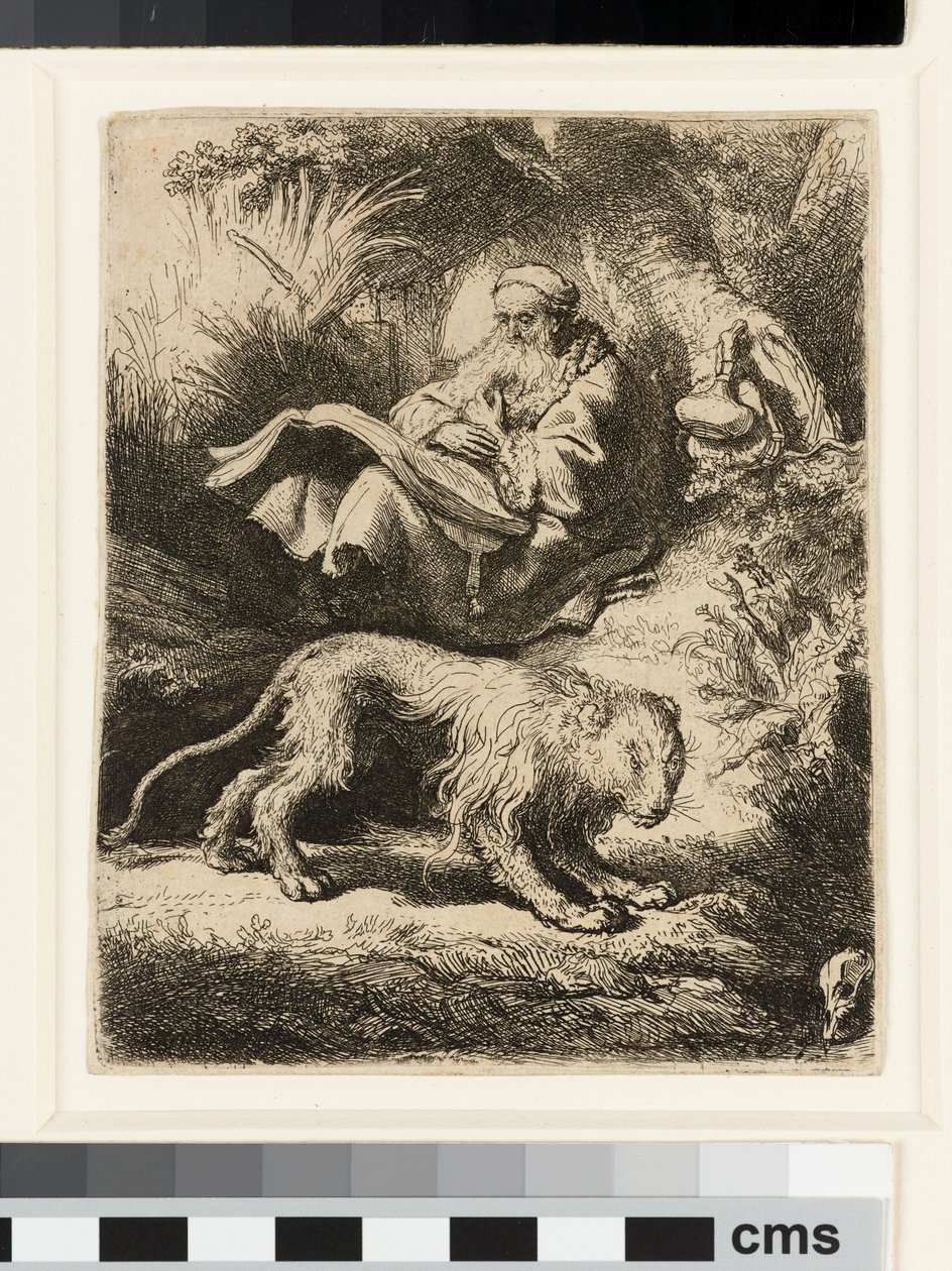 St. Jerome Reading af Rembrandt van Rijn
