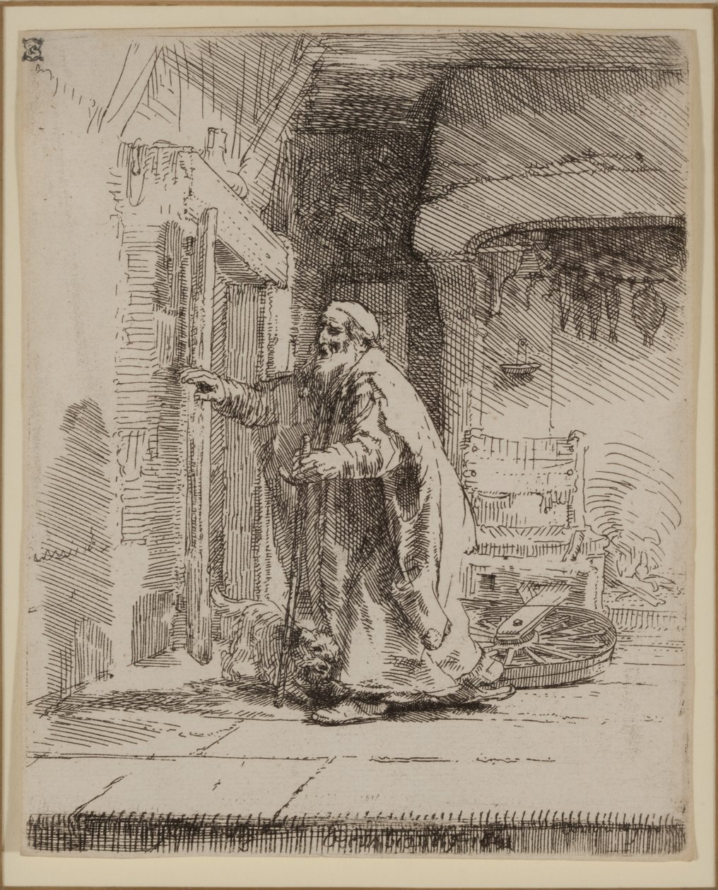 The Blindness of Tobit: The Larger Plate af Rembrandt van Rijn