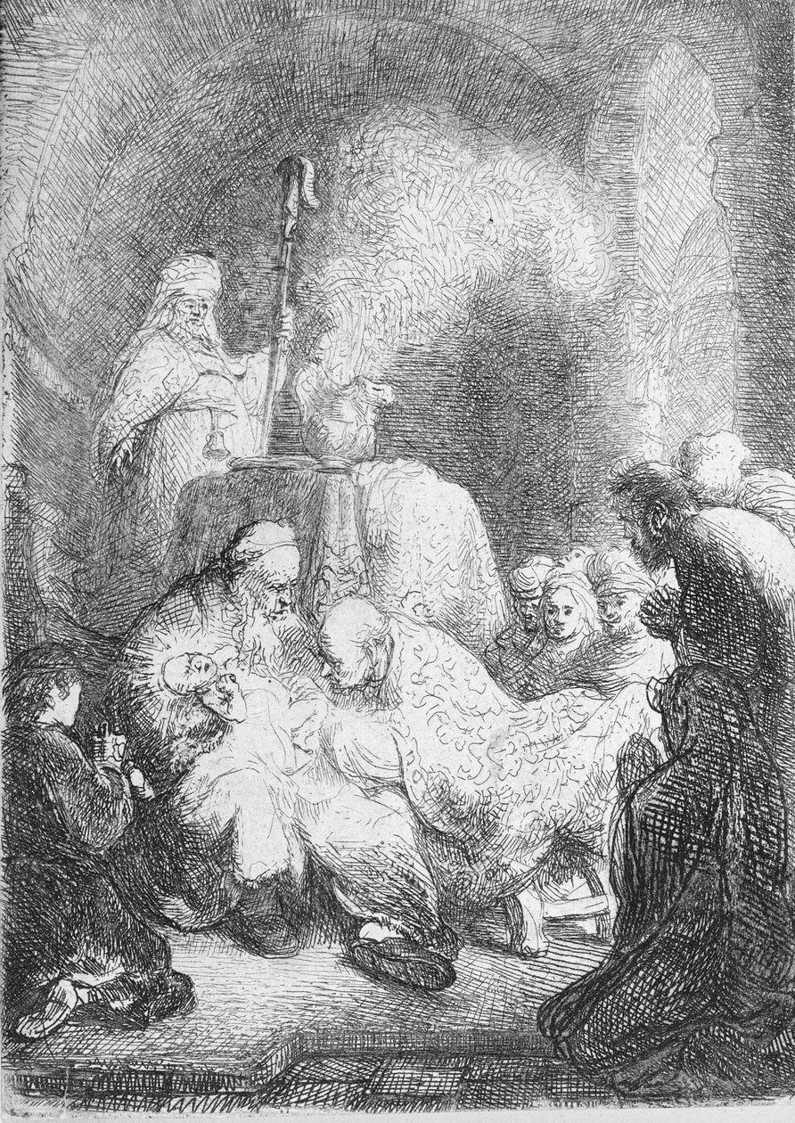 Omskæringen (pen og blæk på papir) af Rembrandt van Rijn