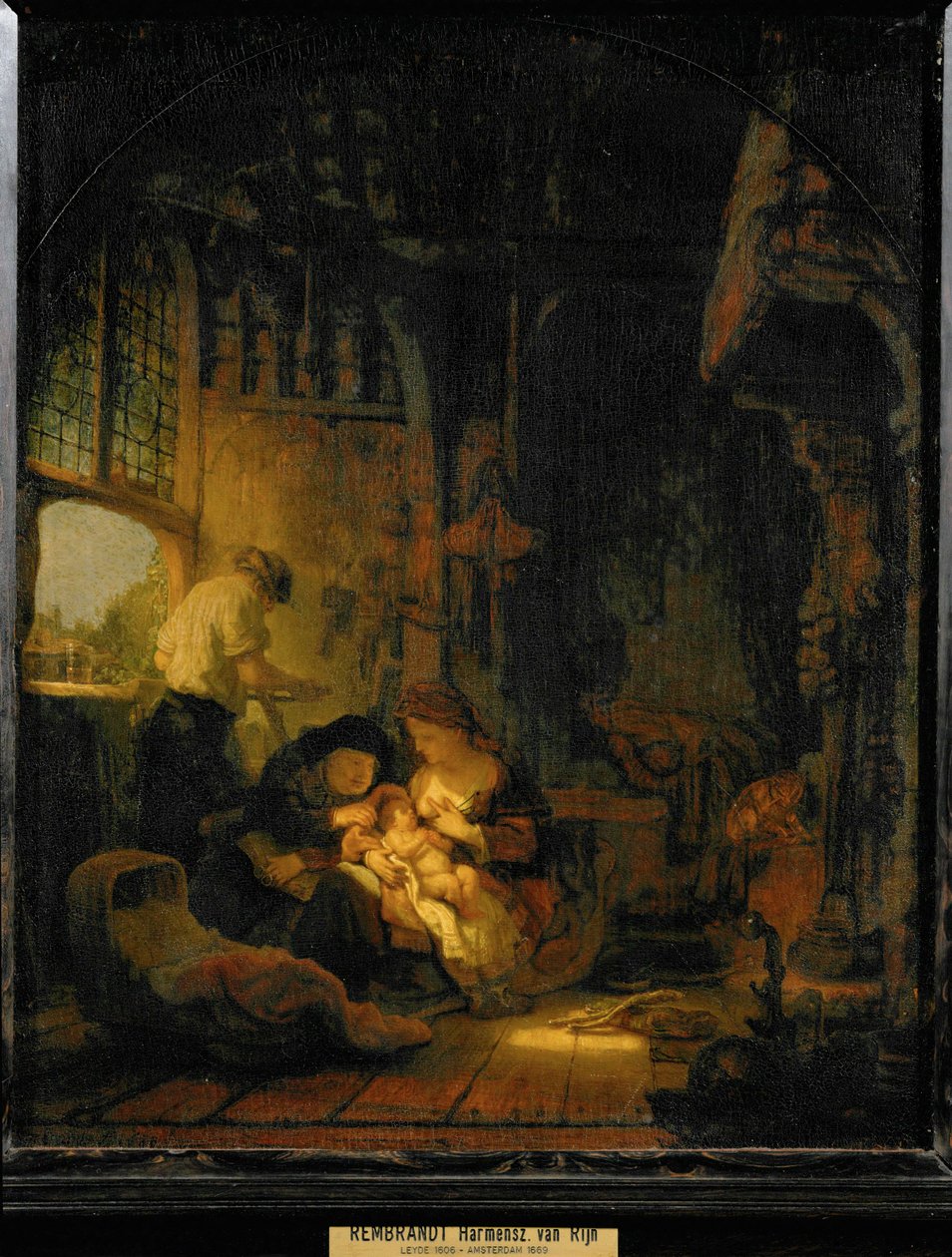 Den hellige familie, også kendt som "Tømrerens husholdning" ... af Rembrandt Harmensz. van Rijn
