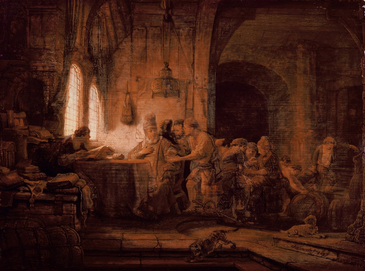 Lignelsen om arbejderne i vingården af Rembrandt van Rijn