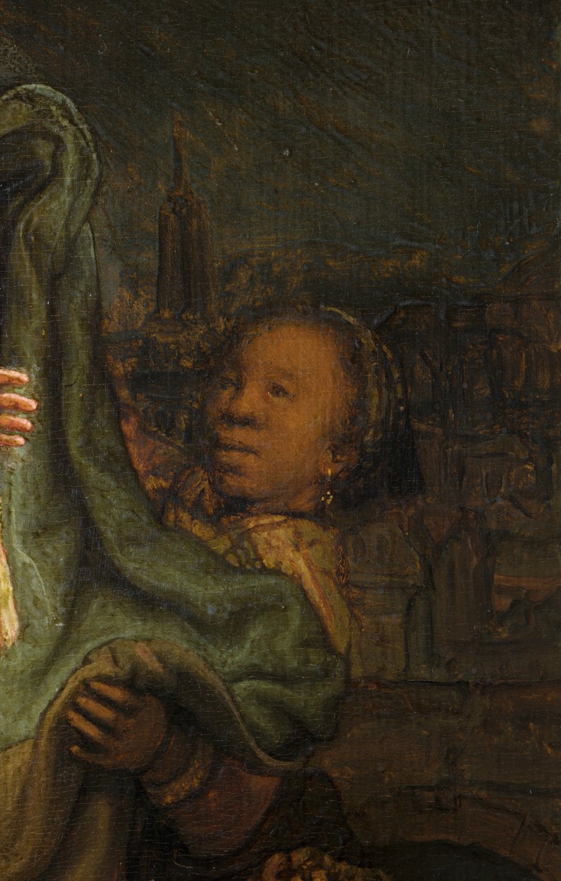 Besøget, detalje af Rembrandt van Rijn
