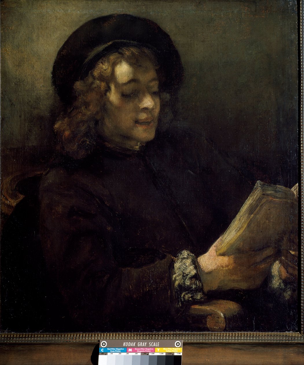 Titus læser. Maleri af Harmenszoon van Rijn dit Rembrandt (1606-1669), ca. 1656. Olie på lærred. Mål: 70,5 x 64 cm. Wien, Kunsthistorisk Museum af Rembrandt van Rijn