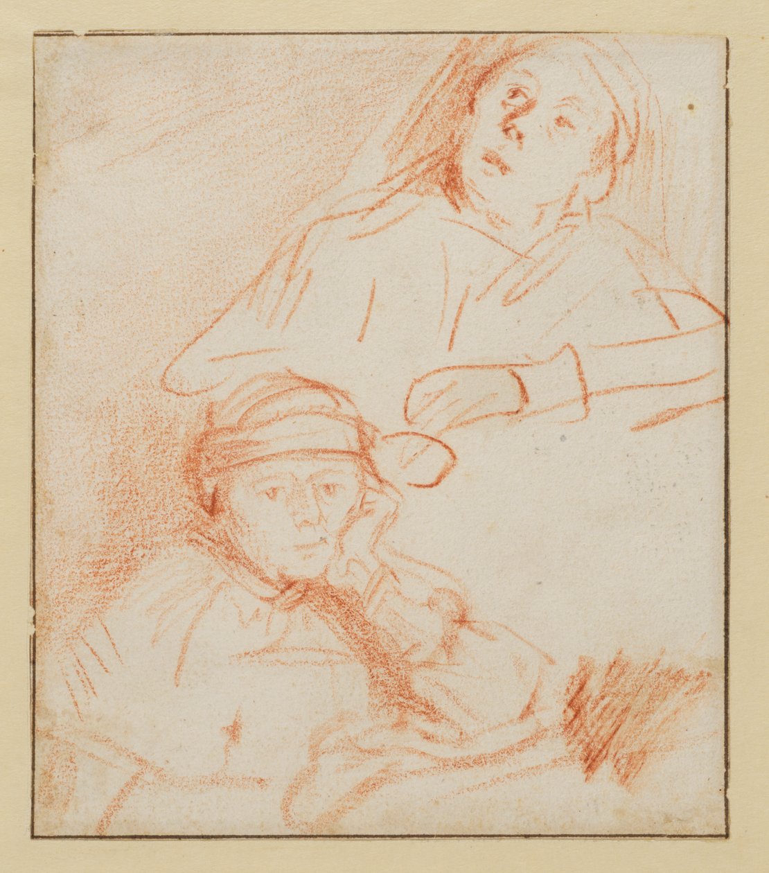 To studier af Saskia, 1636 - 1637 ca af Rembrandt van Rijn