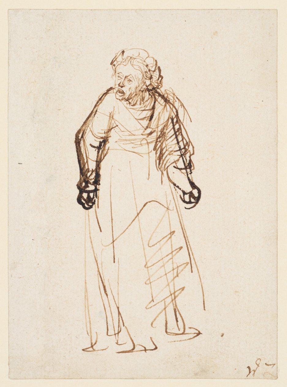 Nainen moitti (kynä ja muste paperille) af Rembrandt Harmensz. van Rijn