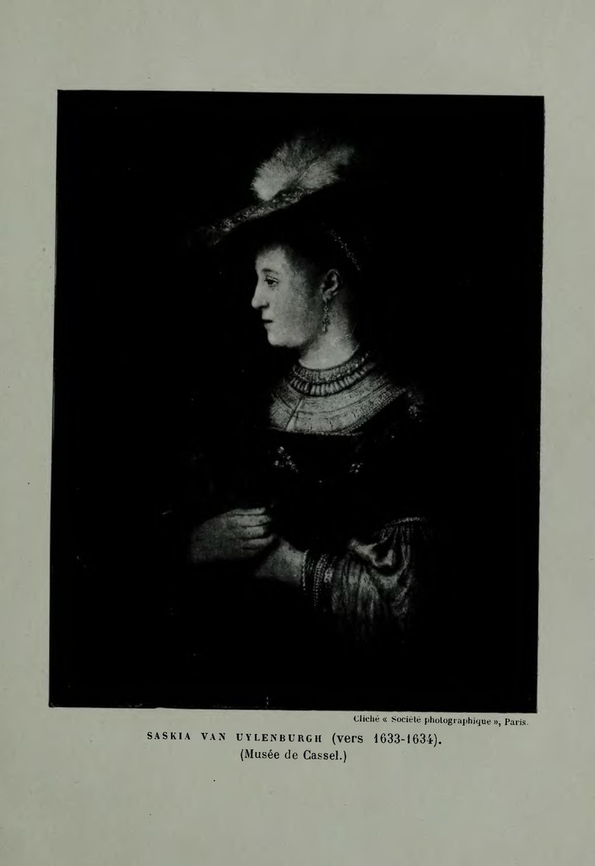 Saskia i en rød hat af Rembrandt van Rijn