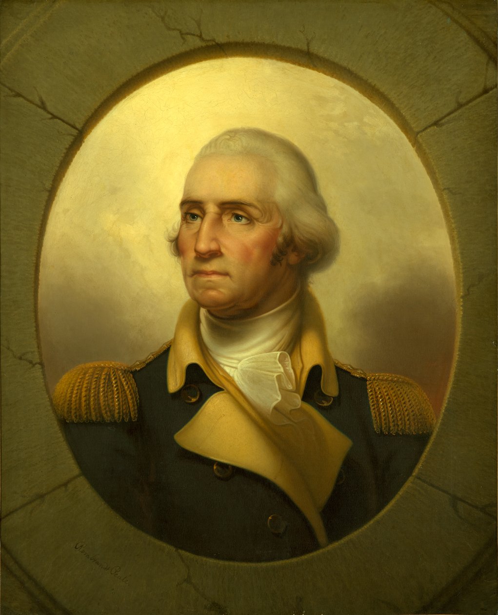 George Washington (1732-1799), ca. 1855 (olie på lærred) af Rembrandt Peale