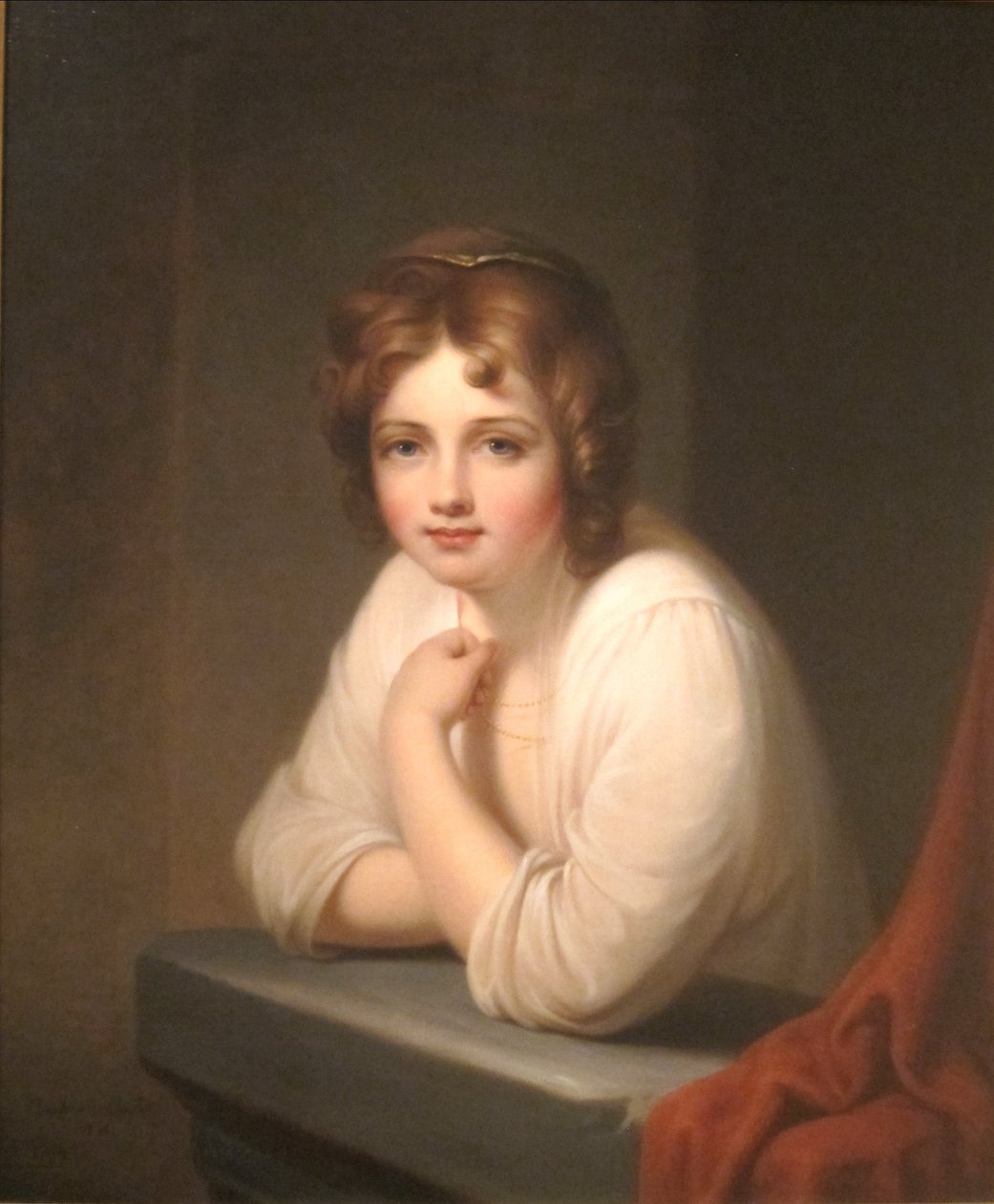 Pige ved et vindue (Rosalba Peale) af Rembrandt Peale