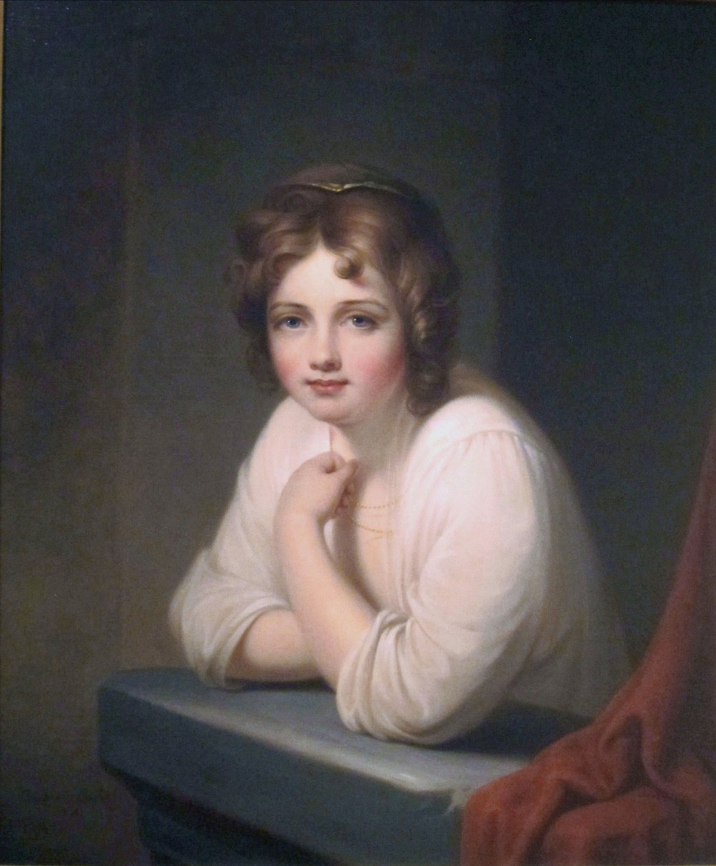 Pige ved et vindue (Rosalba Peale) af Rembrandt Peale