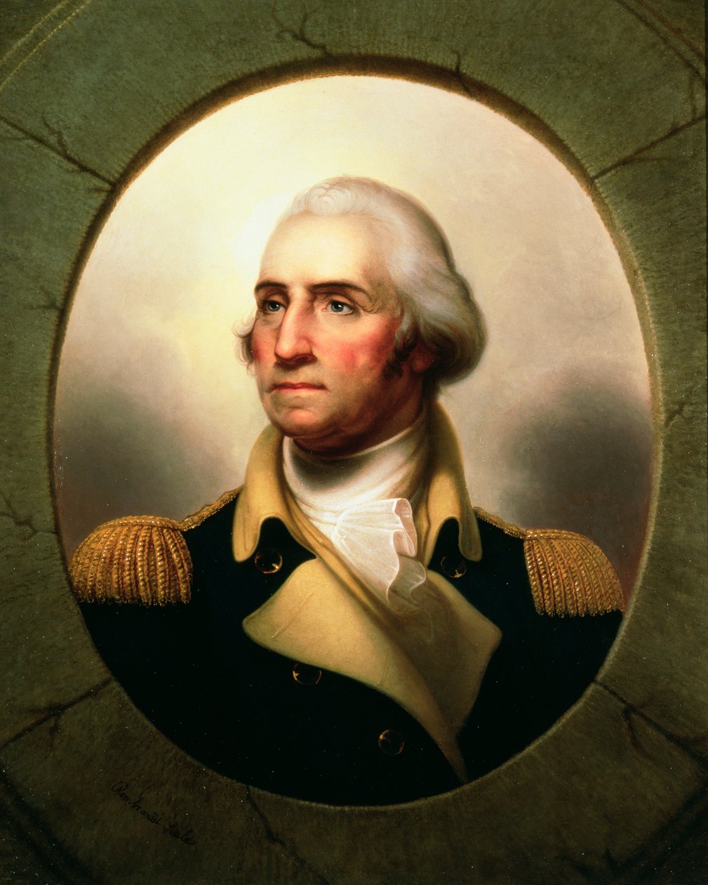 Portræt af George Washington i koøje af Rembrandt Peale