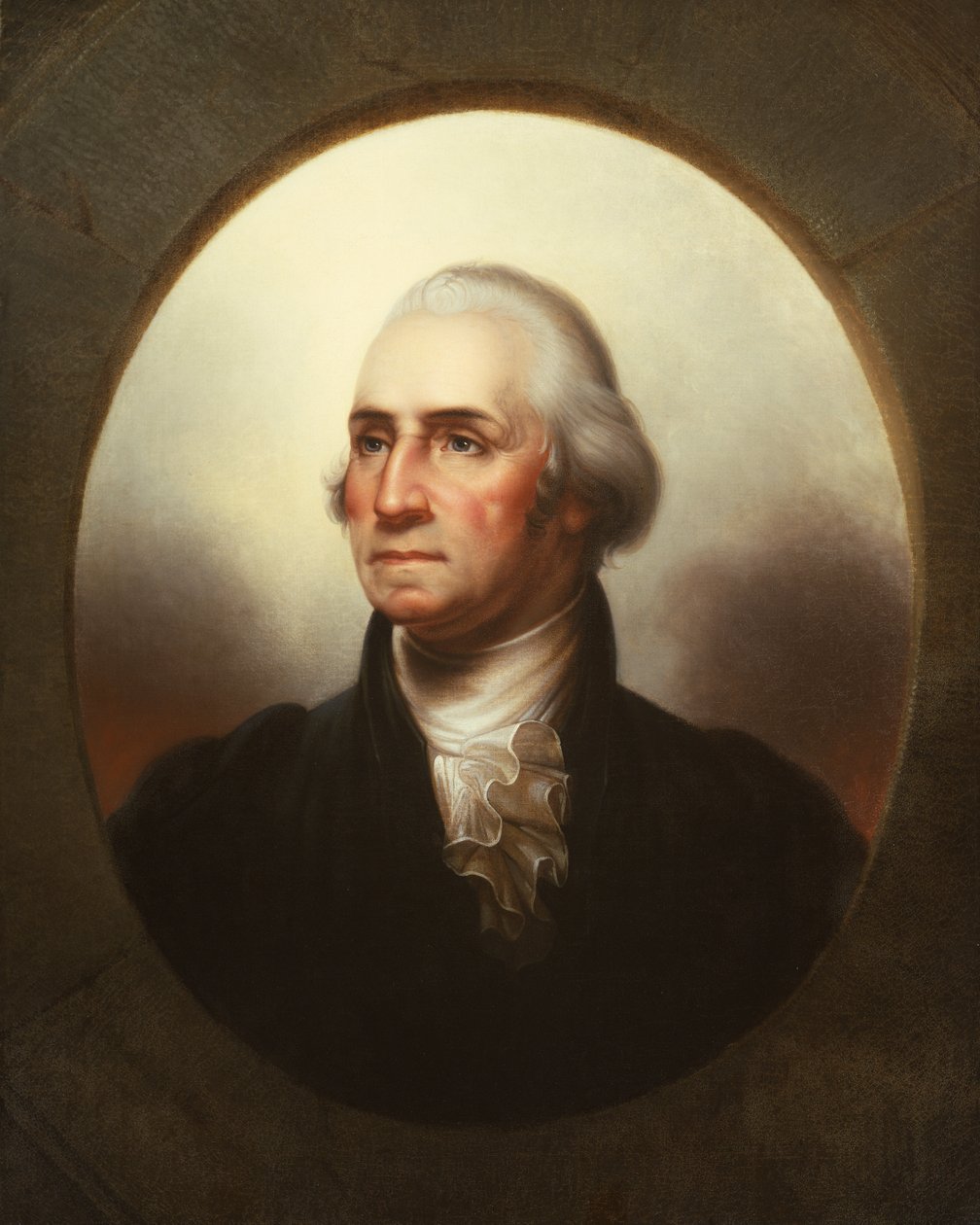 Portræt af George Washington (olie på lærred) af Rembrandt Peale