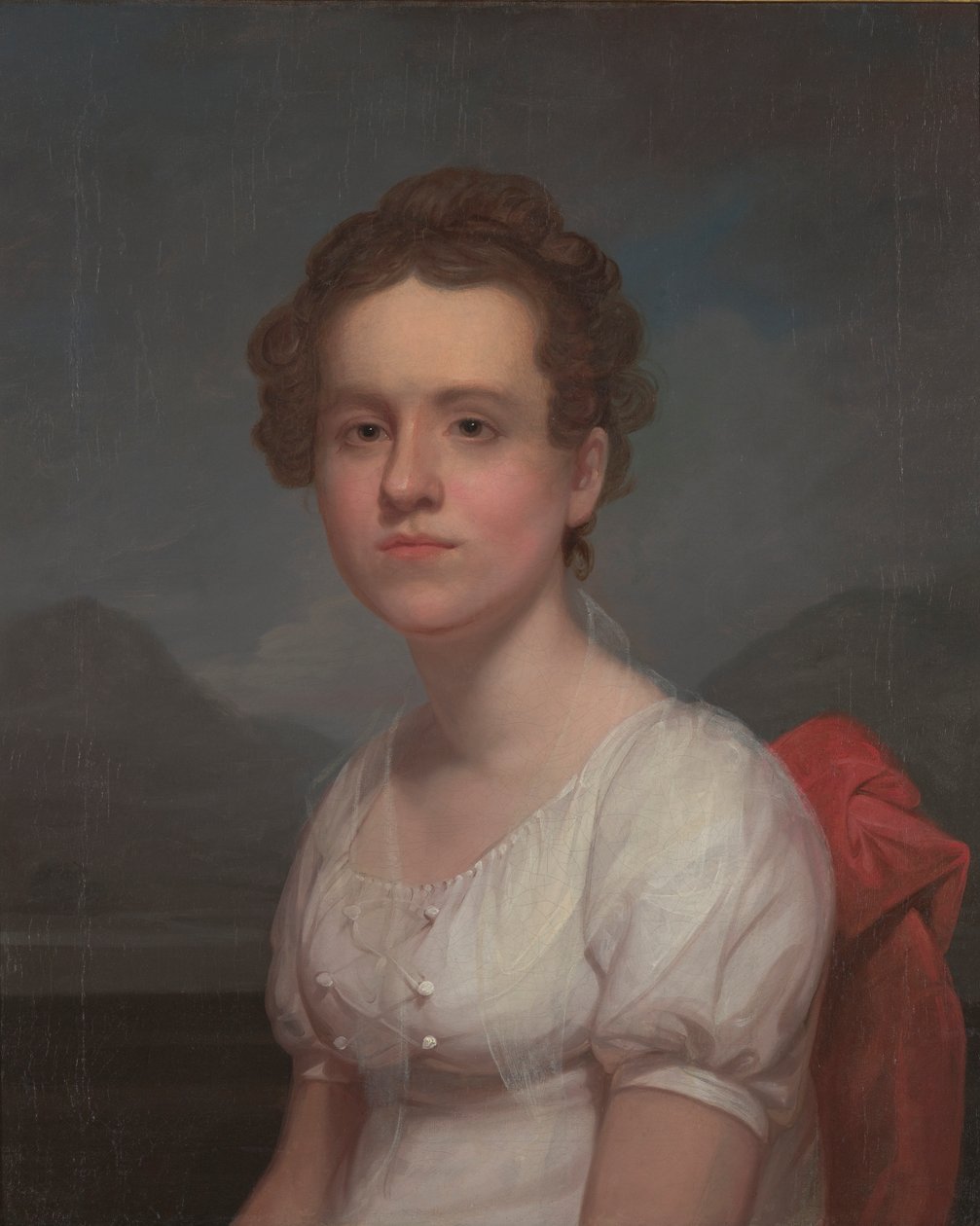 Portræt af Helen Miller, Mrs Charles G. McLean, ca. 1806 (olie på lærred) af Rembrandt Peale
