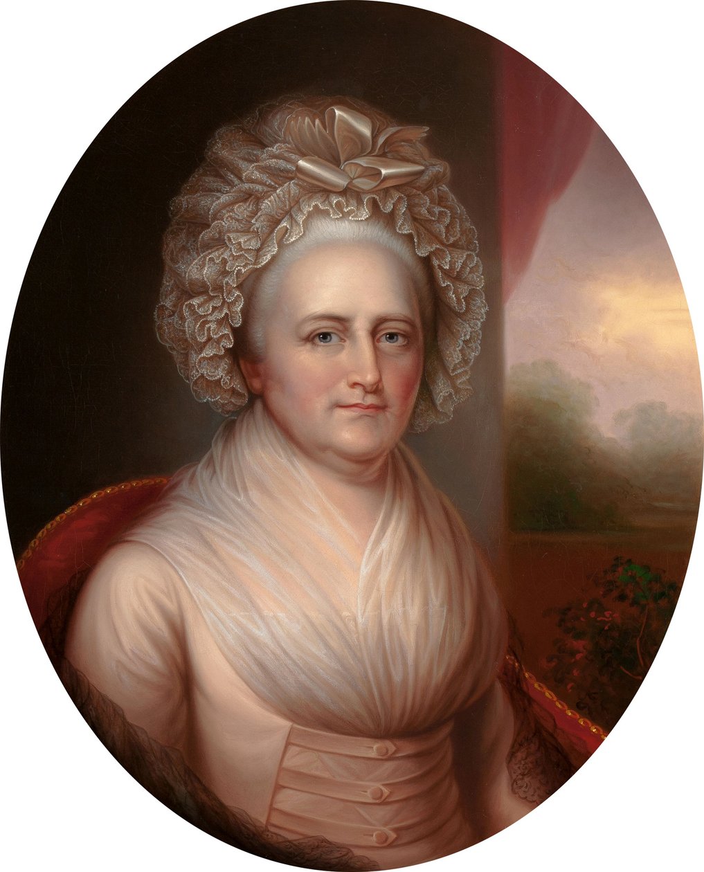 Portræt af Martha Washington 1731-1802 af Rembrandt Peale