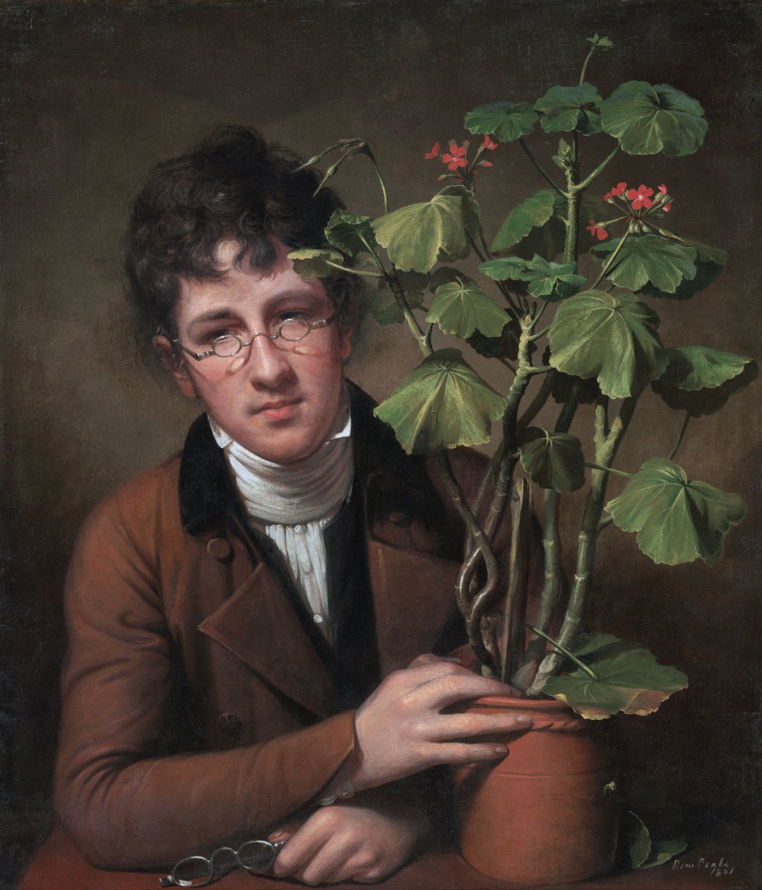 Rubens Peale med Geranium af Rembrandt Peale