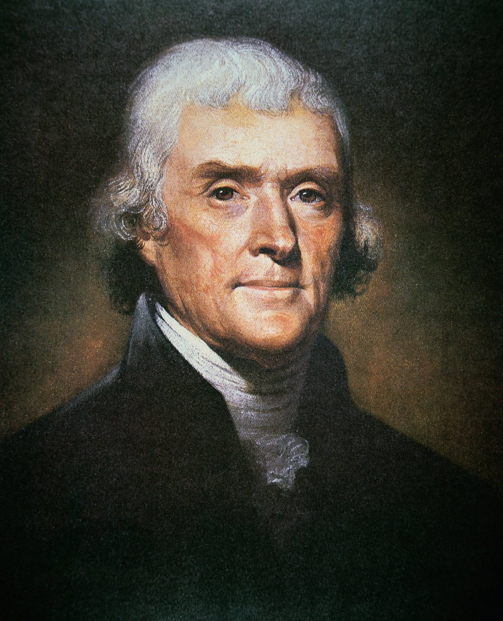Thomas Jefferson (1743-1826) (farve litho) af Rembrandt Peale