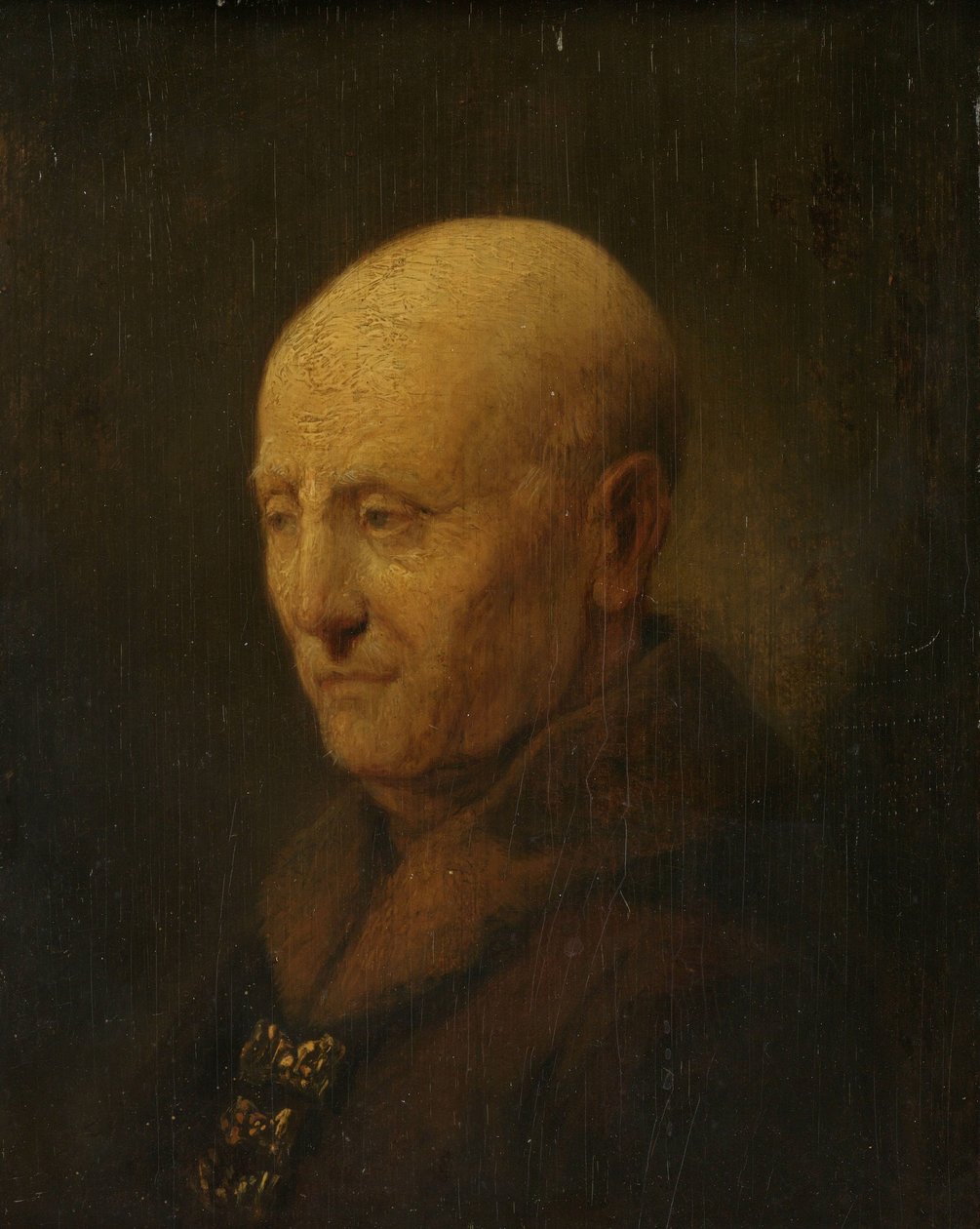 Portræt af en mand, måske Rembrandts far, Harmen Gerritsz van Rijn af Rembrandt van Rijn (copy after)