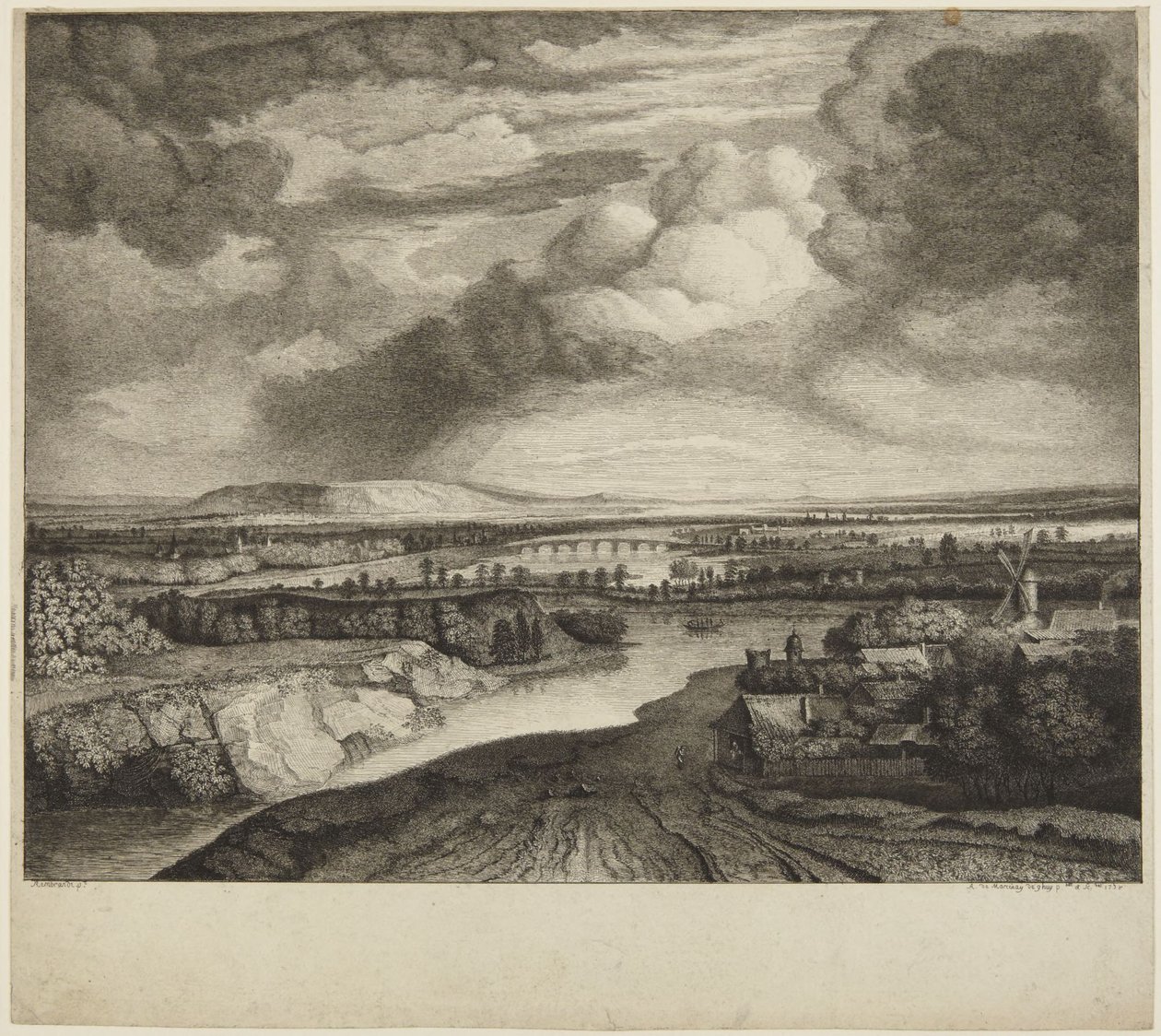 "---- Orage" efter Rembrandt af Rembrandt van Rijn