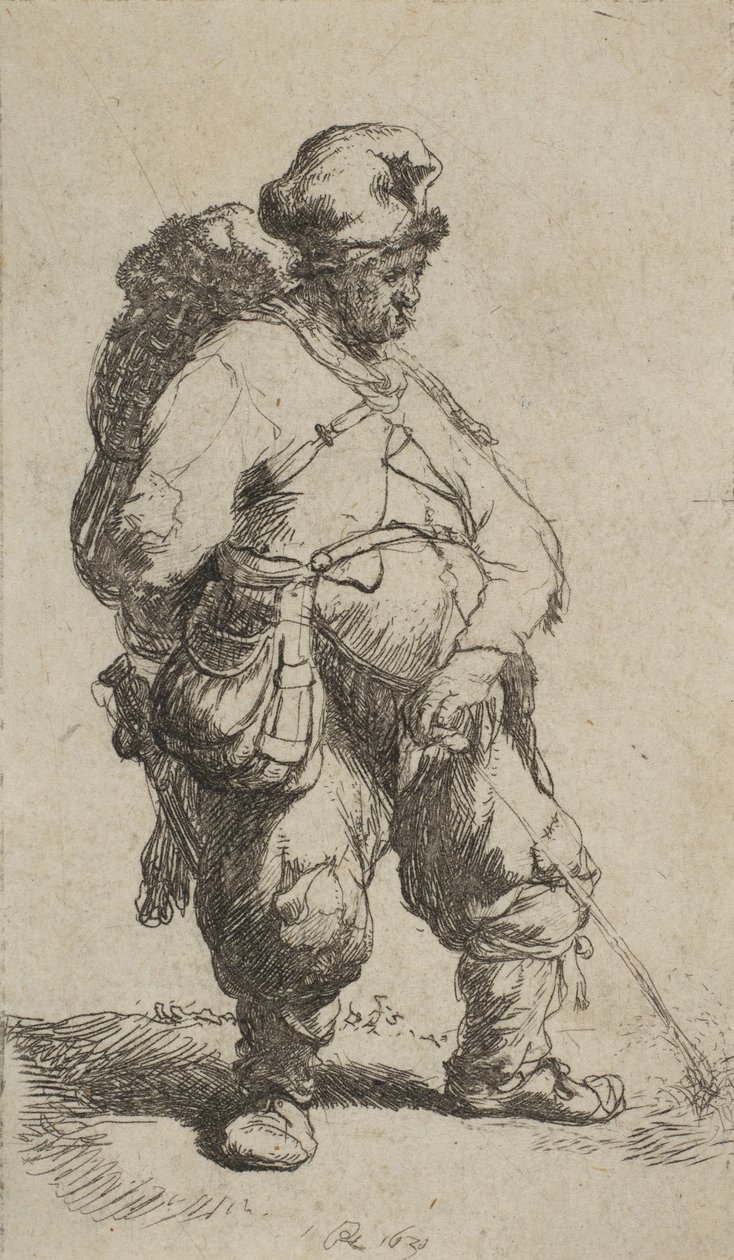En mand der laver vand, 1630., 1630. af Rembrandt van Rijn