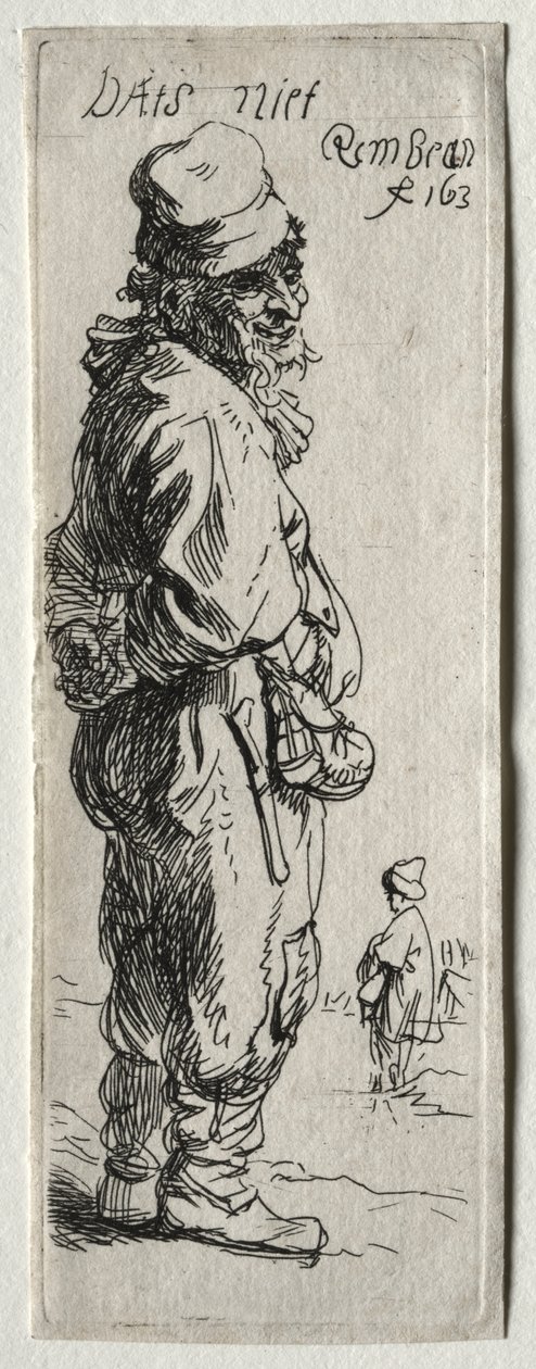 En bonde svarer: "det er ingenting" af Rembrandt van Rijn