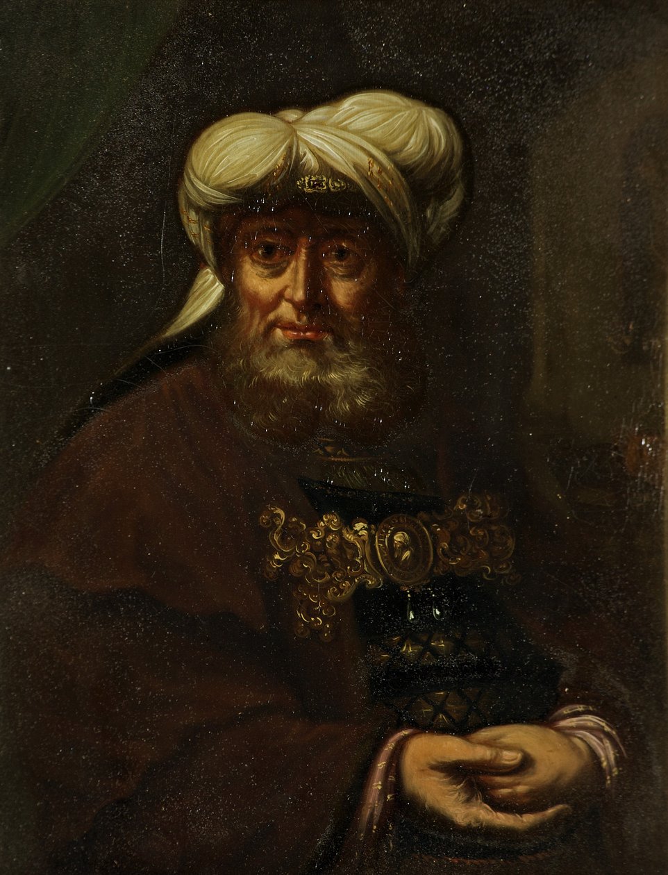 En rabbiner (kong Uzzia ramt af spedalskhed), ca. 1764-85 af Rembrandt van Rijn