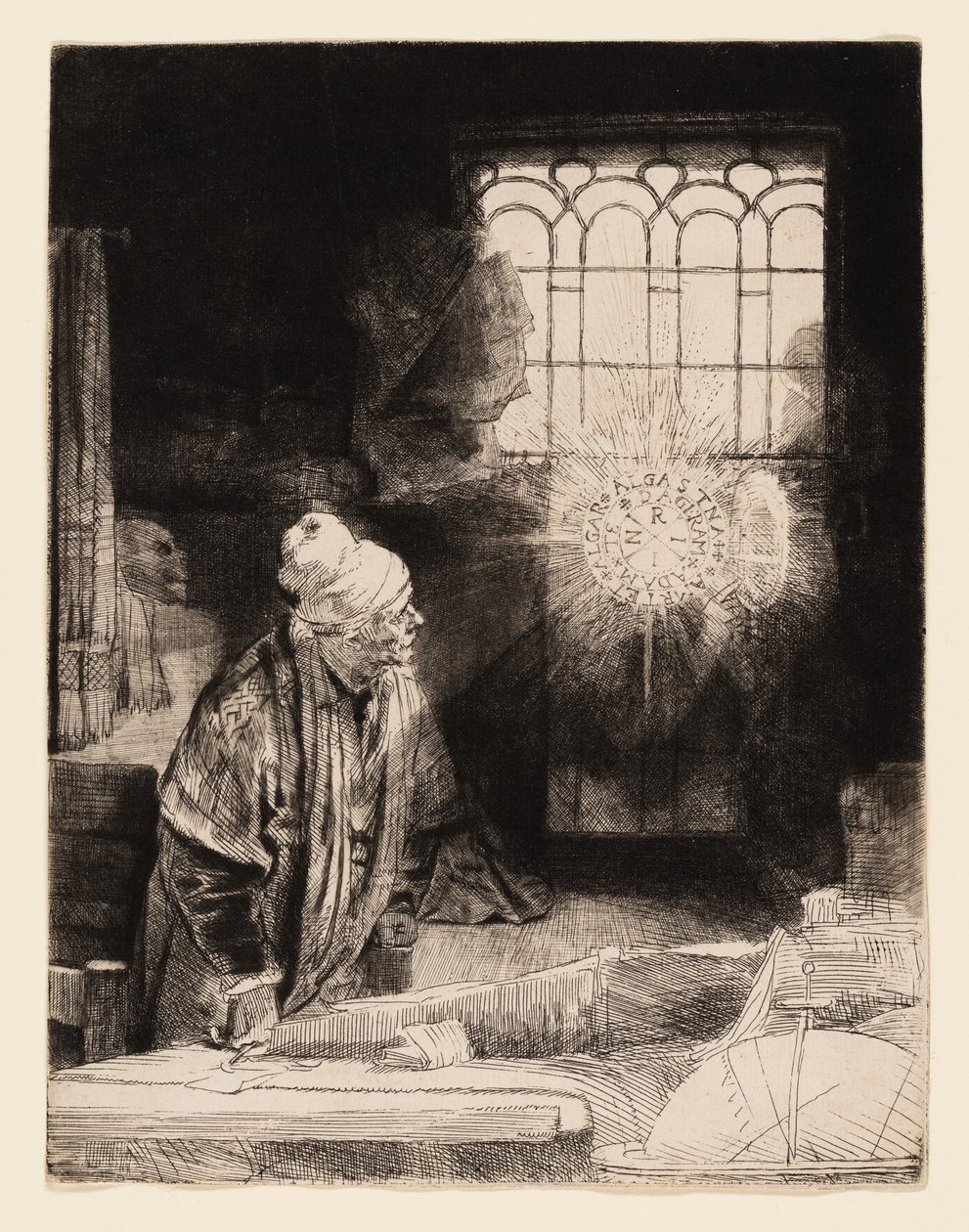En lærd i sit studium (Faust) af Rembrandt van Rijn