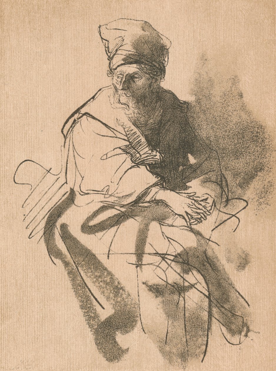 En undersøgelse, 1600-tallet, 1906 af Rembrandt van Rijn